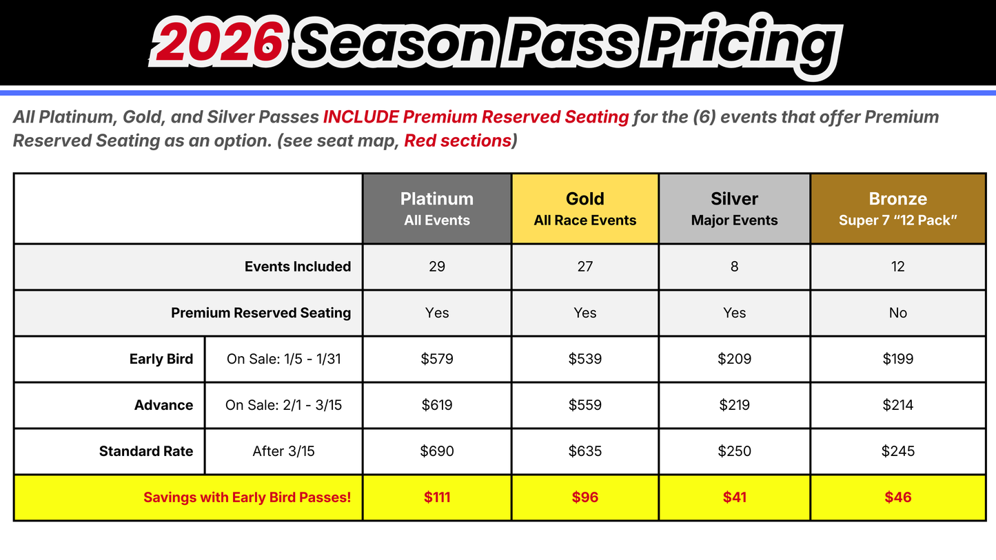 Platinum "All Events" Season Pass