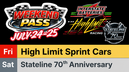 Weekend Pass: Interstate Batteries High Limit Sprint Cars + Stateline 70th Anniversary Celebration (SAVE 20%)