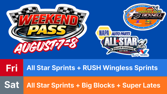 Weekend Pass: Big Horsepower Weekend, Featuring All Star Sprint Cars + BRP Big Block Mods + Super Late Models