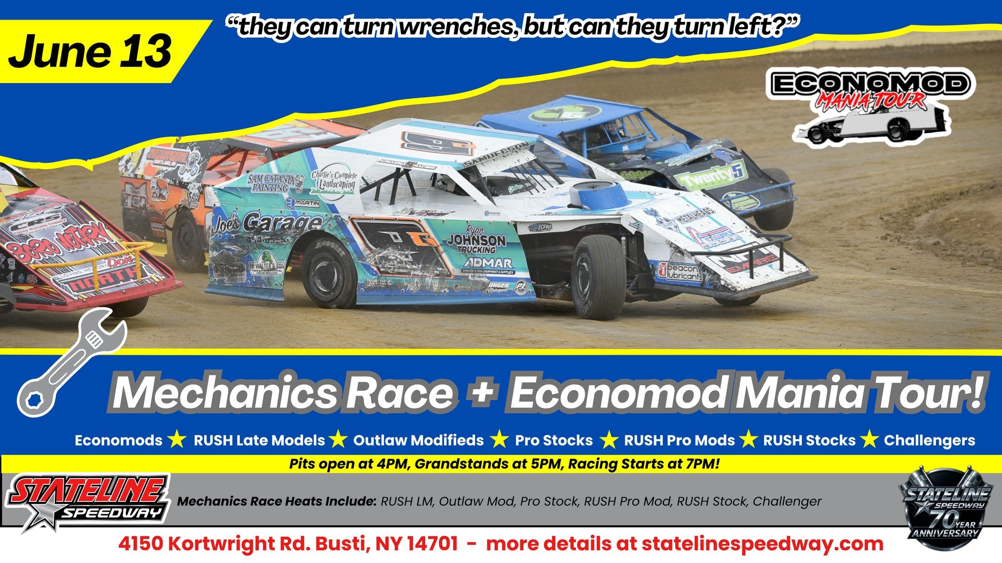 Economod Mania Tour + Mechanics Race – Stateline Speedway