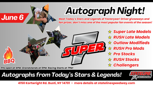Drivers and Legends Autograph Night + Super 7 Racing