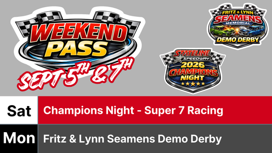 Weekend Pass: Labor Day Extravaganza - Champions Night &amp; Demolition Derby